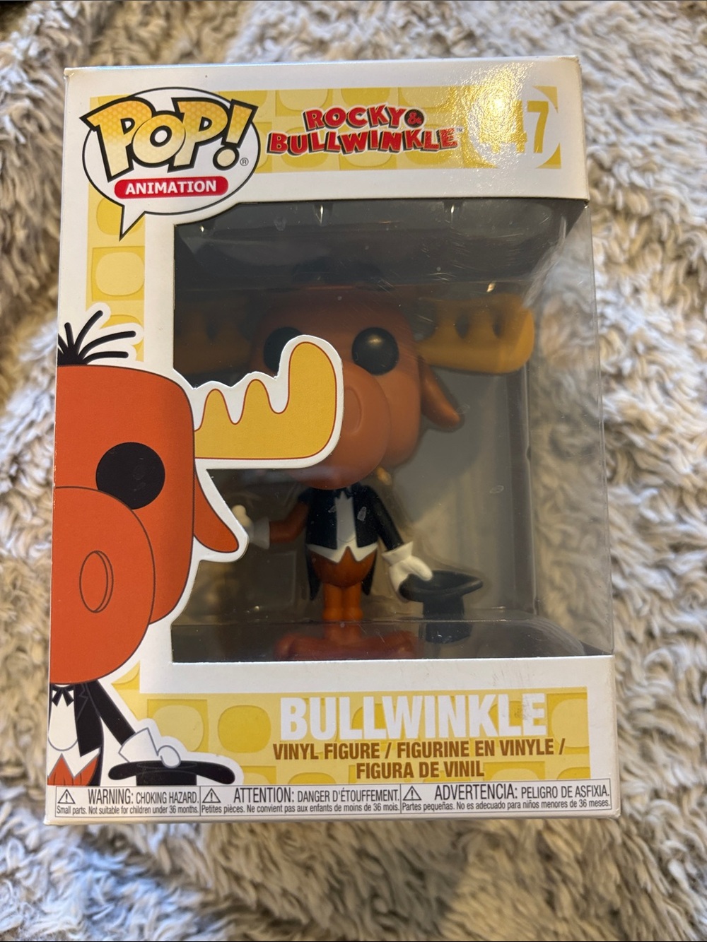 Funko Pop Animation Bullwinkle 447 Rocky & Bullwinkle Brown Good Tuxedo Figure